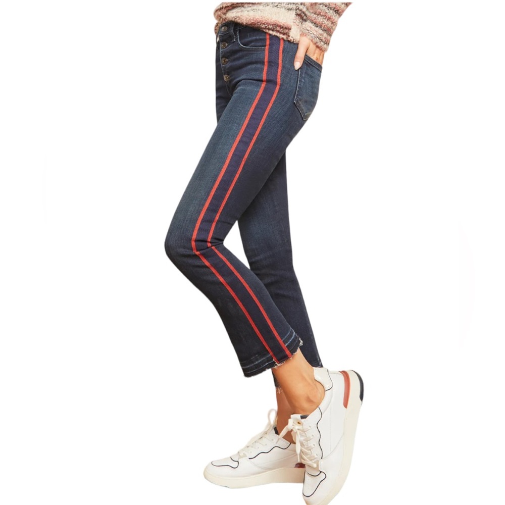 Veronica Beard CAROLYN BABY BOOT JEAN SIDE STRIPE